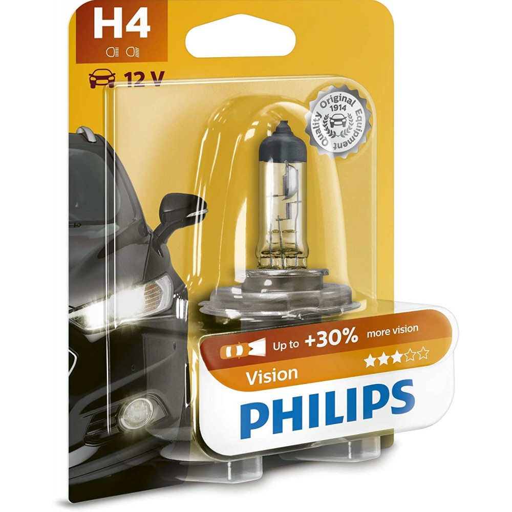 Philips 12342PRB1 Vision - Bombilla H4 para faros delanteros (12 V, 60-55 W)