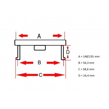 Tapa central de rueda AUDI 148mm gris plata 4B0601165A (4UD)