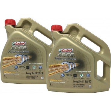 Castrol Aceite para Motor Edge Professional LongLife III 5W-30, Pack 8 litros