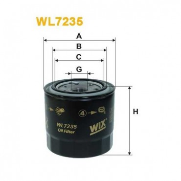 FILTRO ACEITE WL7235